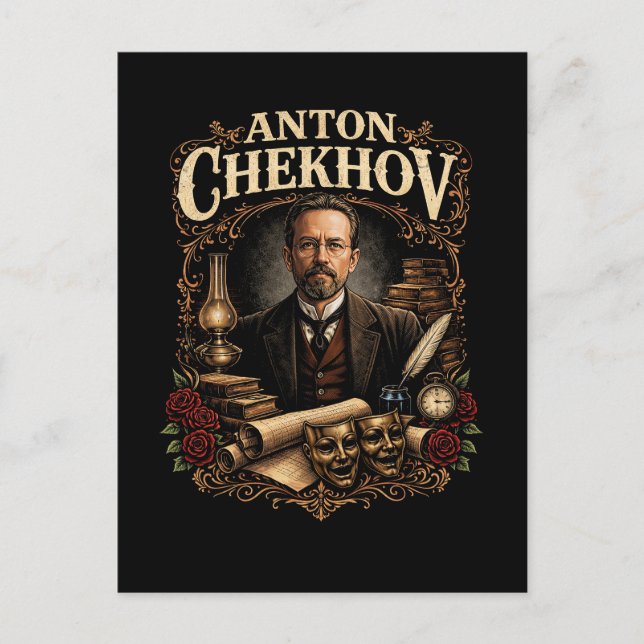 Cartão Postal Anton Tchekhov (Frente)