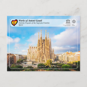 Cartão Postal Antoni Gaudí - Sagrada Família - Facade Natividade