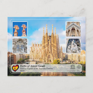 Cartão Postal Antoni Gaudí - Sagrada Família - Facade Natividade