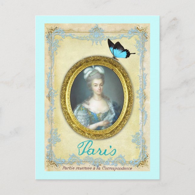 Cartão Postal Antoniette et Paris (Frente)