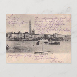Cartão Postal Antuérpia, placa de réplica c. 1900