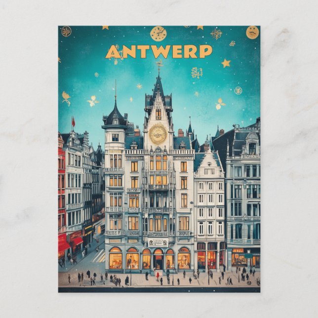 Cartão Postal Antwerp Belgium Viagem (Frente)