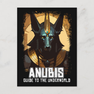 Cartão Postal Anubis Antigo Deus da Morte Egípcia