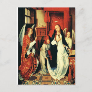 Cartão Postal Anunciação da Virgem Maria por Hans Memling