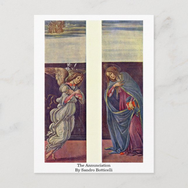 Cartão Postal Anunciação De Sandro Botticelli (Frente)