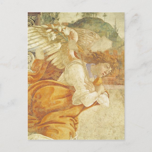 Cartão Postal Anunciação, detalhes do Arcanjo (Frente)