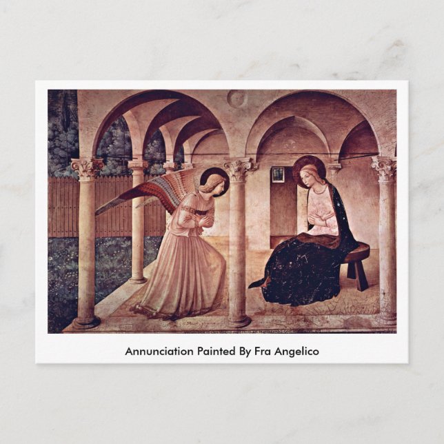 Cartão Postal Anunciação Pintada Por Fra Angelico (Frente)