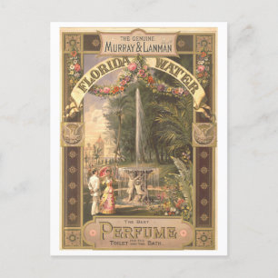 Cartão Postal Anúncio Antigo de Perfume Água da Flórida