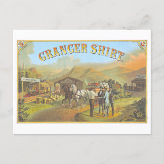Cartão Postal Anúncio Antigo para Camisa Masculina Granger