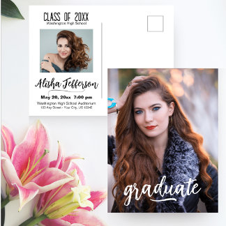 Cartão Postal Anúncio/Convite para Graduação de Fotos