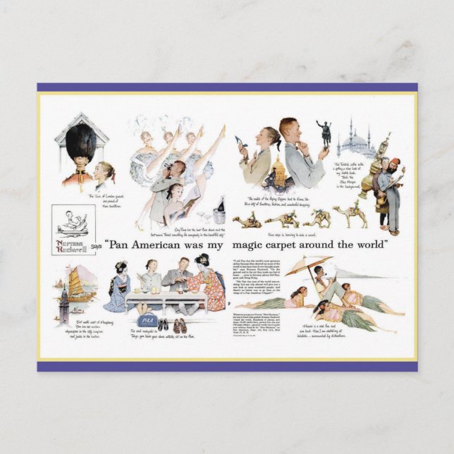 Cartão postal - anúncio da revista PanAmerican Air (Frente)