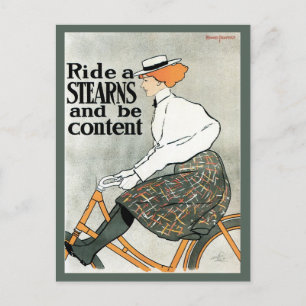 Cartão Postal Anúncio de bicicleta Vintage art nouveau