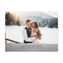 Anúncio de casamento de Natal casado