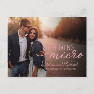 Cartão Postal Anúncio de Casamento Reduzido Foto Fofa