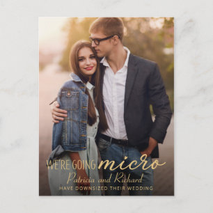 Cartão Postal Anúncio de Casamento Reduzido Foto Fofa
