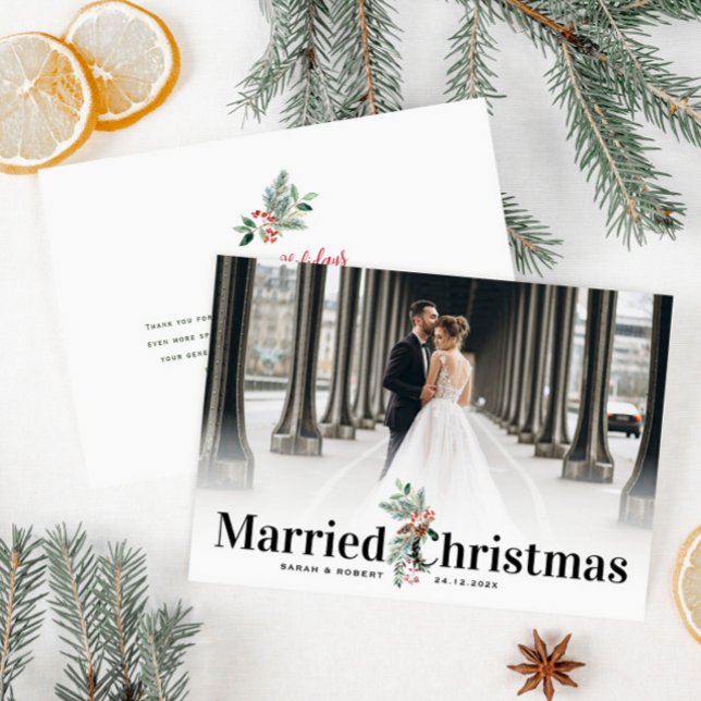 Cartão Postal anúncio de casamento simples e moderno (Criador carregado)