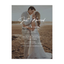 Anúncio de Casamento Simples Moderno Foto Eloped P