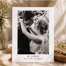 Cartão Postal Anúncio de Casamento | Texto e Foto Simples e Eleg