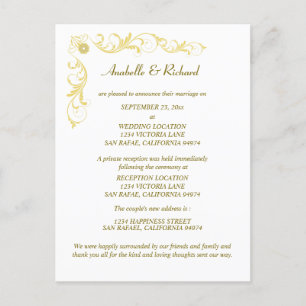 Cartão Postal Anúncio de casamento vitoriano legante