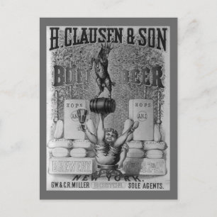 Cartão Postal Anúncio de cerveja Vintage