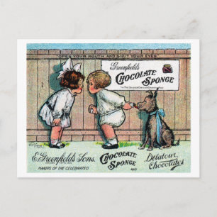 Cartão Postal Anúncio de chocolate 1905