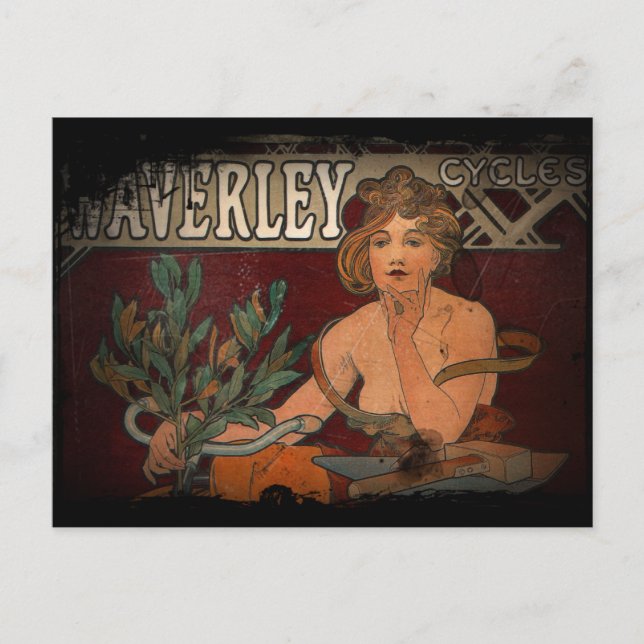 Cartão Postal Anúncio de ciclismo (Frente)