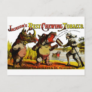Cartão Postal Anúncio De Cigarro Para Mascar 1871 Vintage