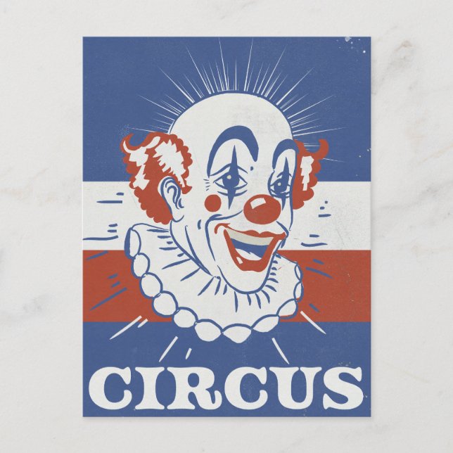 Cartão Postal Anúncio de Circo Antigo (Frente)