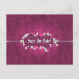 Cartão Postal Anúncio de data de casamento