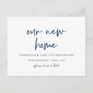 Cartão Postal Anúncio de Endereço de Nova Casa dos Sonhos, Moder