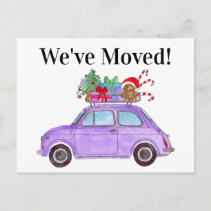 Cartão Postal Anúncio de endereço Presentes de Natal de Carro Ro