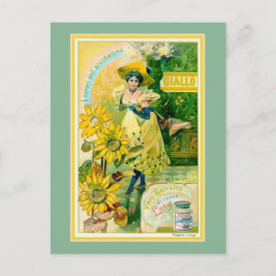 Cartão Postal Anúncio de extrato de carne italiano da belle epoq