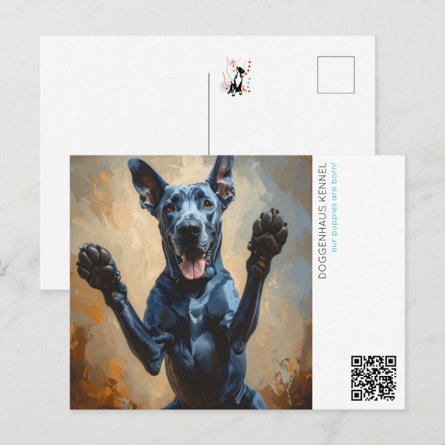 Cartão Postal Anúncio de filhote (Frente/Verso)