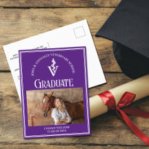Anúncio de Formatura da Escola Veterinária Roxa