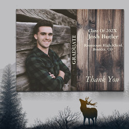 Cartão Postal Anúncio de Formatura e Agradecimento Econômico