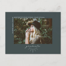 Anúncio de Fotografia do Formando Escuro do Emeral