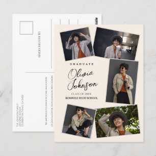 Cartão Postal Anúncio de fotografia mínima simples Beige 6 do Fo