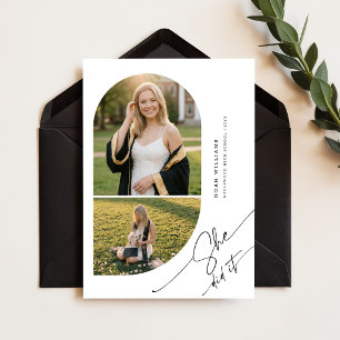 Cartão Postal Anúncio de Graduação com Colagem de Fotos de Arqui