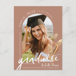 Cartão Postal Anúncio de Graduação de Foto em Arco Grass Pampas