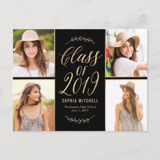 Cartão Postal Anúncio de Graduação de Ramificações Radiantes (Frente)