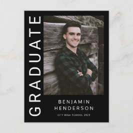 Cartão Postal Anúncio de Graduação do Modern Photo Boy 2023
