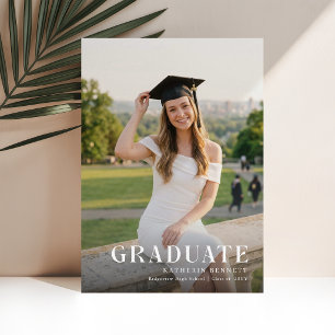 Cartão Postal Anúncio de Graduação Foto de Formatura com Arco Pr