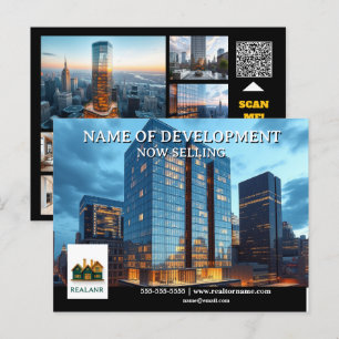 Cartão Postal Anúncio de imóveis editáveis do corretor