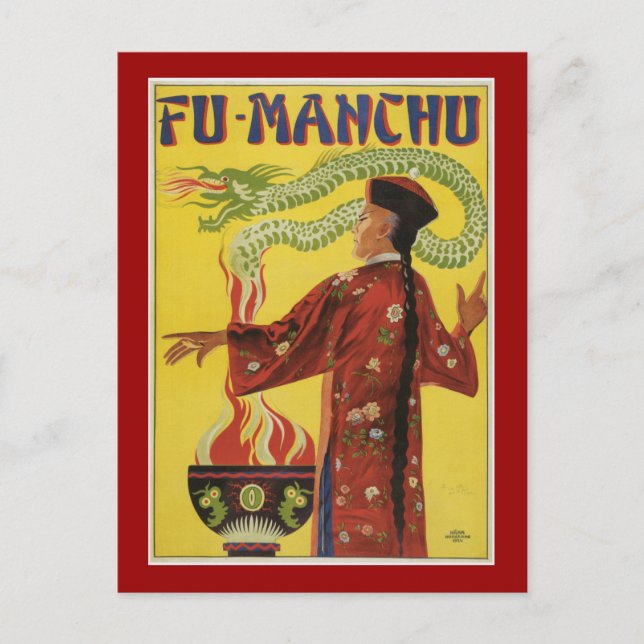 Cartão Postal Anúncio de Mágico Fu-Manchu (Frente)