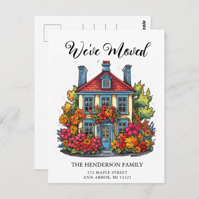 Cartão Postal Anúncio de Movimentação Colonial Adorável (Frente/Verso)