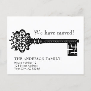 Cartão Postal Anúncio de Movimentação da Chave do Esqueleto Vint