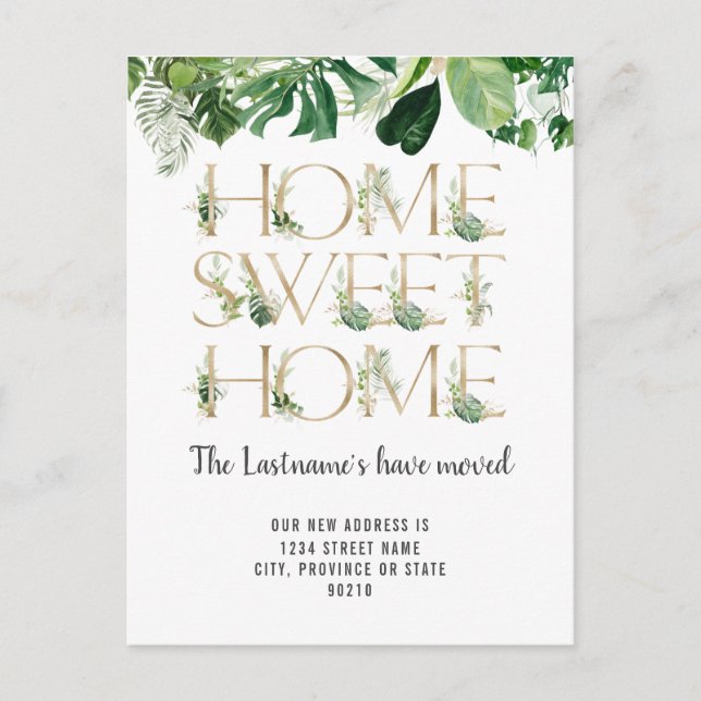 Cartão Postal Anúncio de Movimentação da Folha Verde (Frente)