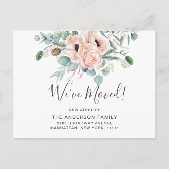 Cartão Postal Anúncio de Movimentação de Eucalyptus Poppy Elegan (Frente)