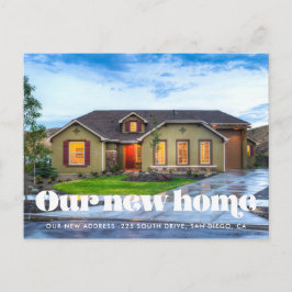 Cartão Postal Anúncio de movimentação de fotos do script de retr