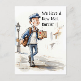 Cartão Postal Anúncio de Movimentação de Nova Transportadora de